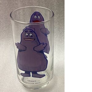 Vintage McDonald's Grimace Collector Series Drinking Glass